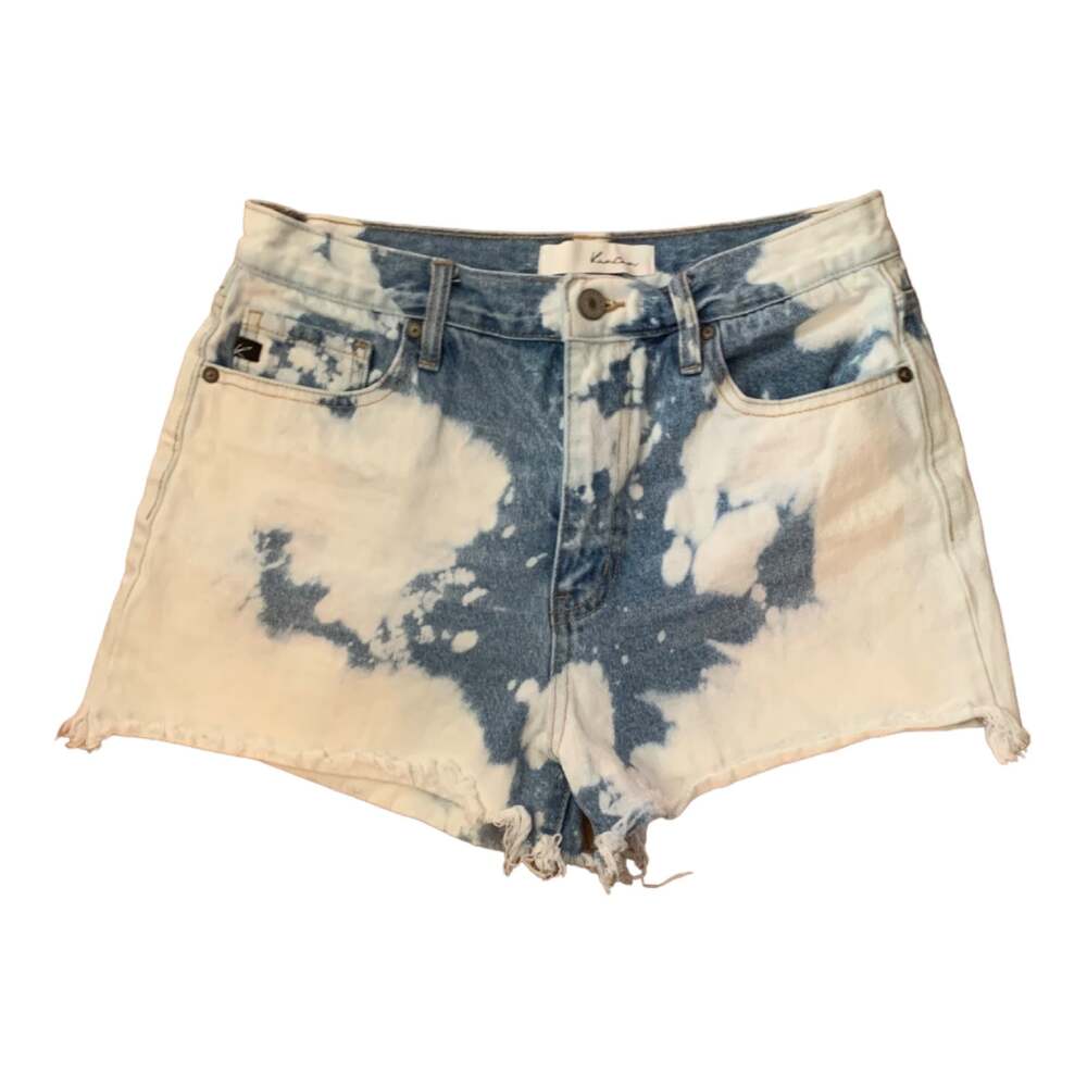 Kancan size 9 29 bleached denim shorts white jeans cutoff high